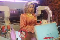 Робот Дуняша в кибер-кафе в Перми.