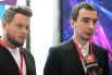 Пранкеры Вован (Владимир Кузнецов, справа) и Лексус (Алексей Столяров) на XXV Петербургском международном экономическом форуме