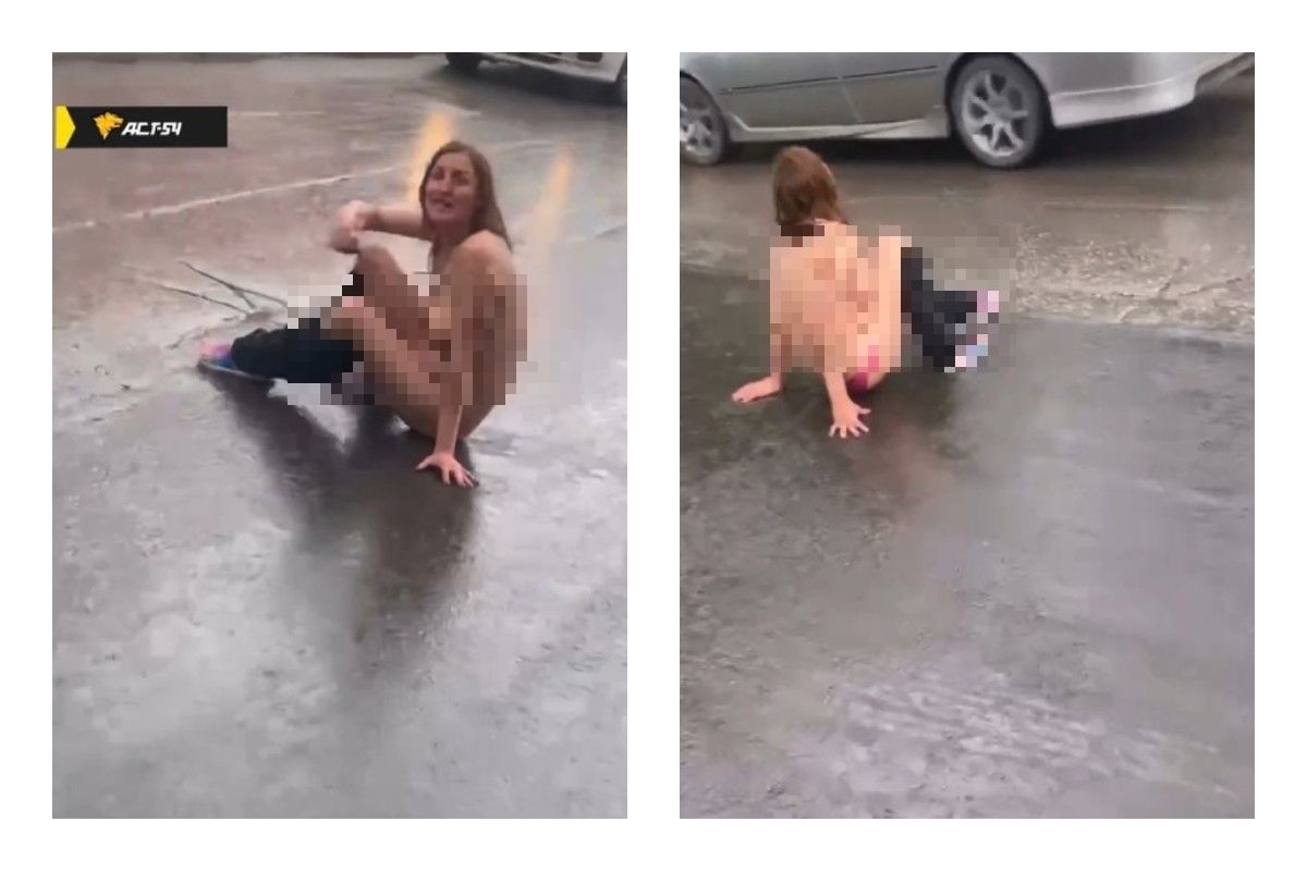 В Новосибирске голая женщина села на дорогу под дождем | ОБЩЕСТВО | АиФ  Новосибирск