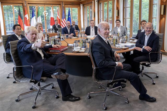 Европейские лидеры на саммите «семёрки».