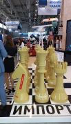 Павильон Ростовской области представил импортозамещение в виде шахматных фигур, каждая из которых символизирует одну из отраслей региона. 