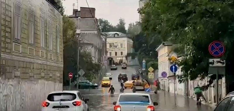 Последствия ливня в Москве