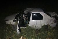 Renault Logan опрокинулся в кювет ночью у Новосергиевки.