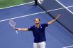 В 2021 году Даниил Медведев выиграл US Open. Российский теннисист победил серба Новака Джоковича в финале Открытого чемпионата США (US Open) в трёх сетах — 6:4, 6:4, 6:4.