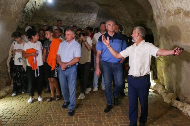 Торжественное открытие пещеры, которое состоялось 28 июля.
