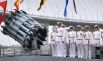 Военные моряки малого противолодочного корабля «МПК-221» на генеральной репетиции парада ко Дню ВМФ во Владивостоке