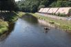 Обмеление реки Вайсе-Эльстер в немецком городе Гера