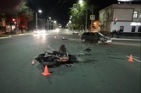 Мотоциклист попал в аварию на проспекте Победы