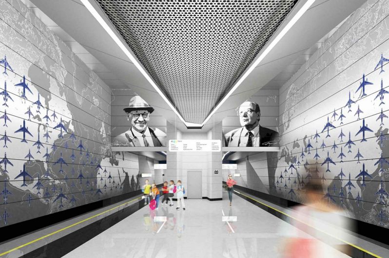 Проект станции «Внуково» Солнцевской линии метро. На данный момент завершена проходка первого тоннеля метро в аэропорт Внуково.
