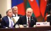Президент РФ Владимир Путин на заседании Совета глав государств-членов ШОС в расширенном составе