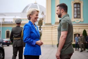 Урсула фон дер Ляйен и Владимир Зеленский.