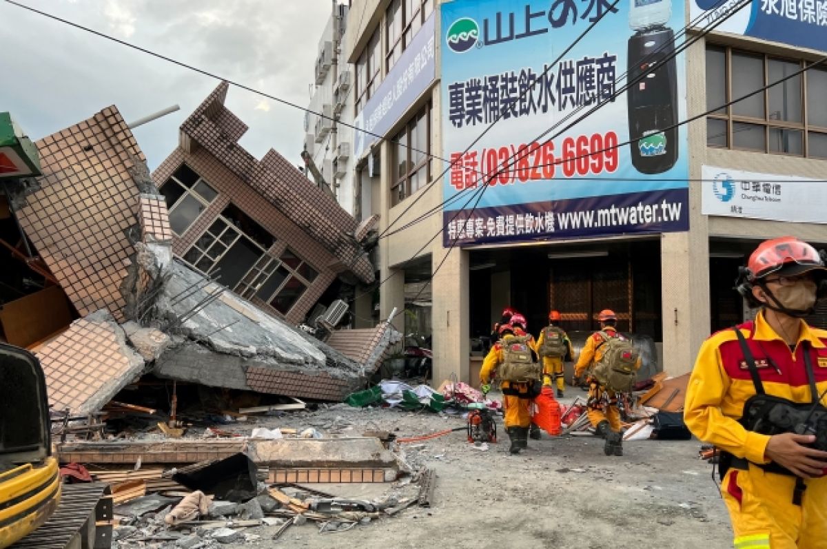 В результате землетрясения на Тайване погиб один человек