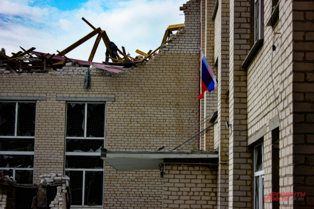 Последствия обстрела города Рубежное во время референдума