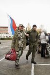 Мобилизованные жители Иркутской области отправляются в военно-учебный центр.