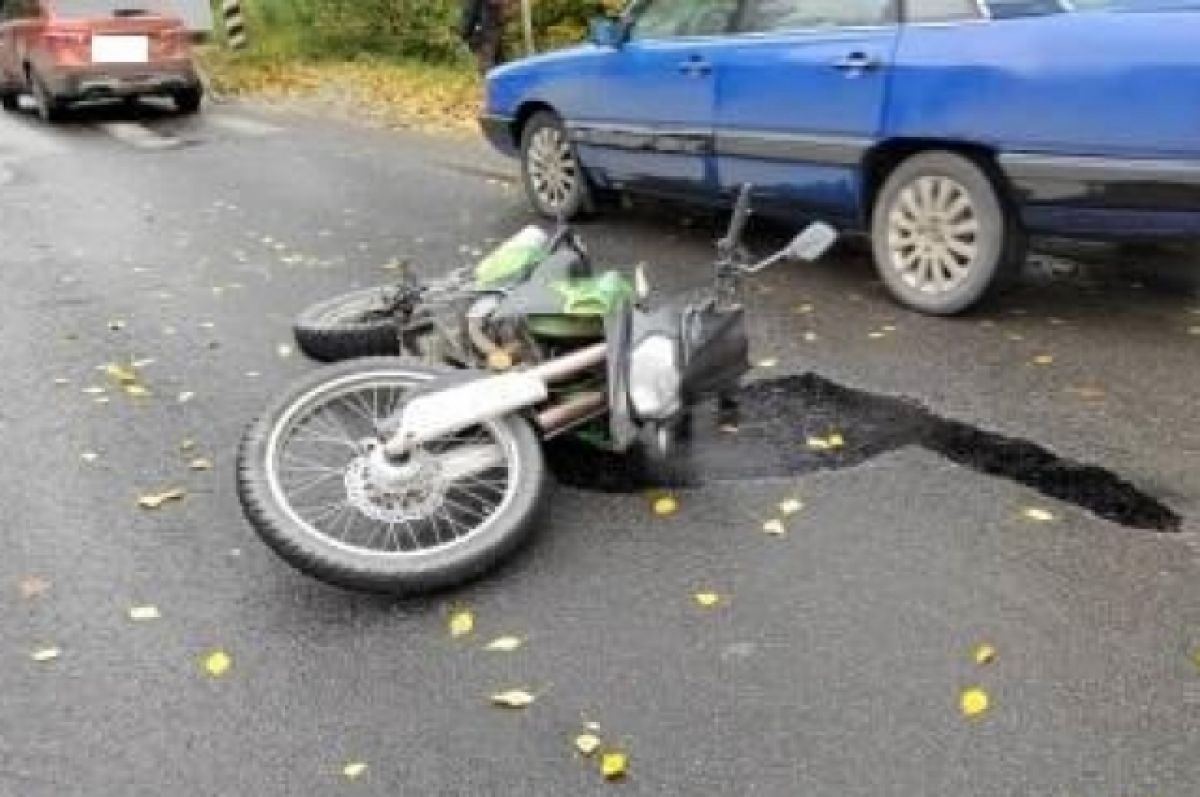 В день закрытия мотосезона в Брянске мотоциклист попал в ДТП