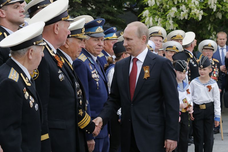 9 мая 2014 г. впервые после присоединения Крыма президент РФ побывал в Севастополе. 