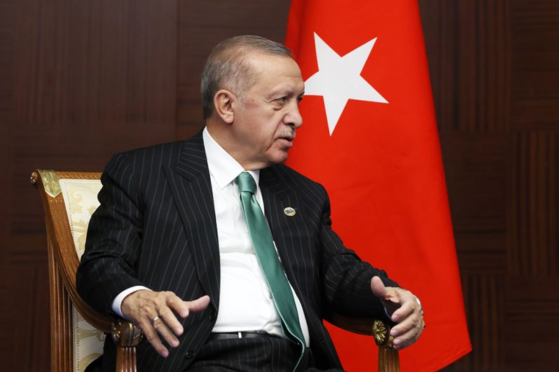 Президент Турции Реджеп Тайип Эрдоган во время встречи с президентом РФ Владимиром Путиным