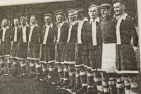 Футбольная команда иркутского «Динамо» 1946 года, шестой слева – Григорий Израильский, седьмой – Пётр Катровский.