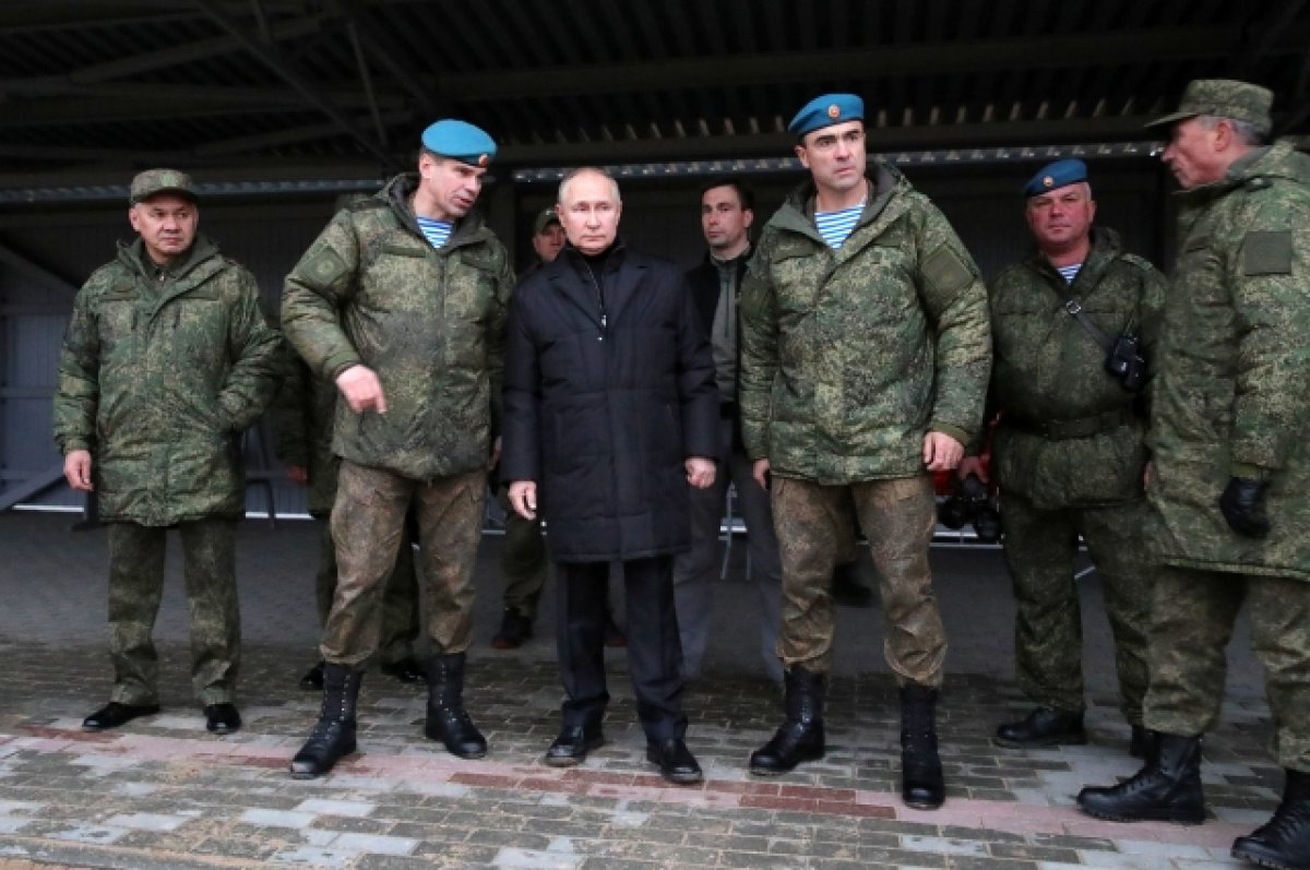 Путин проверил ход подготовки мобилизованных в Рязанской области