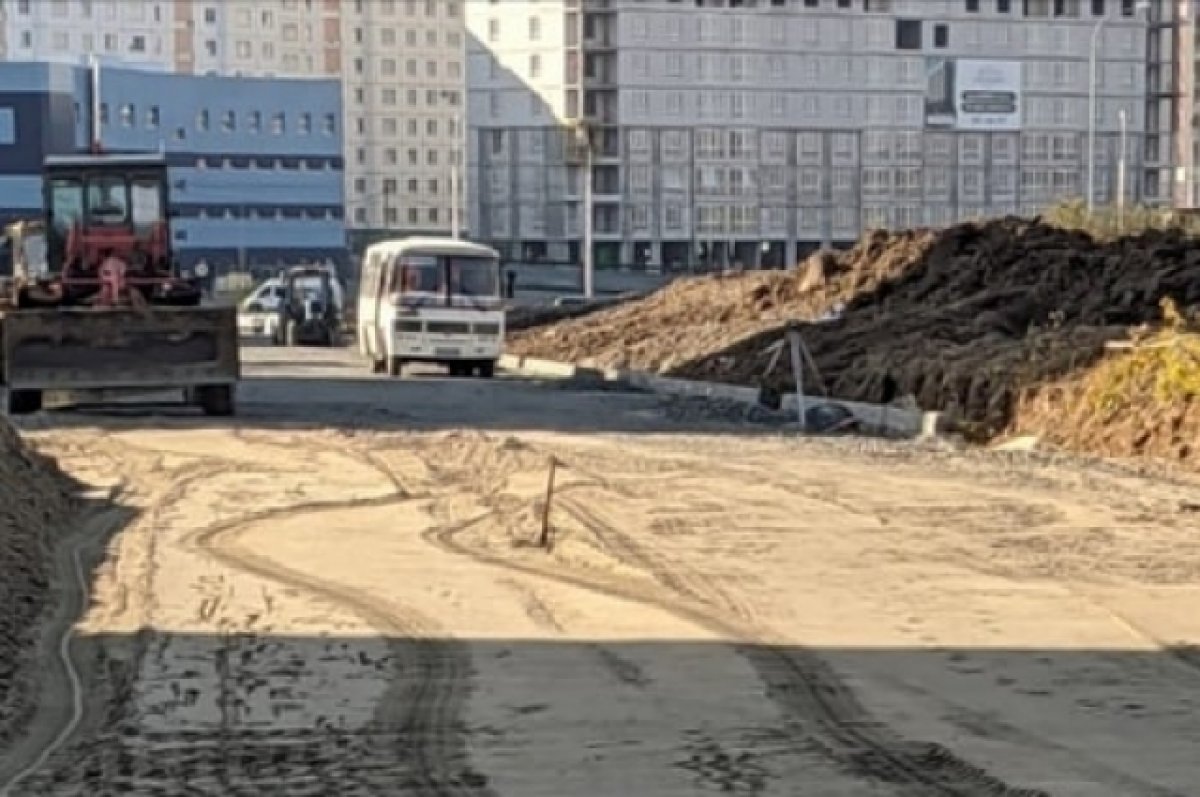 На улице Счастливой в Брянске идут активные дорожные работы