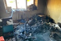 На пожаре в поселке Кушкуль погиб человек.