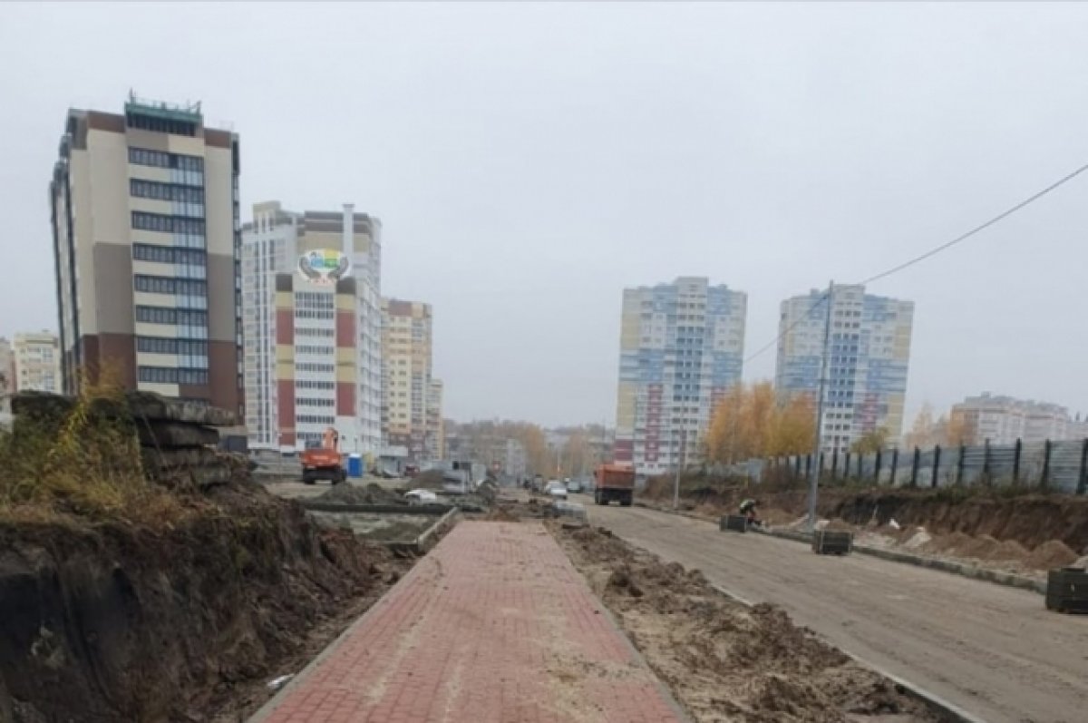 На улице Олега Визнюка в Брянске обустраивают тротуары