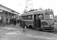 Трамвай КТМ-1 на несуществующем ныне кольце Рогожинский поселок.