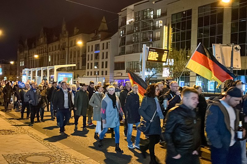 Протесты в Магдебурге.