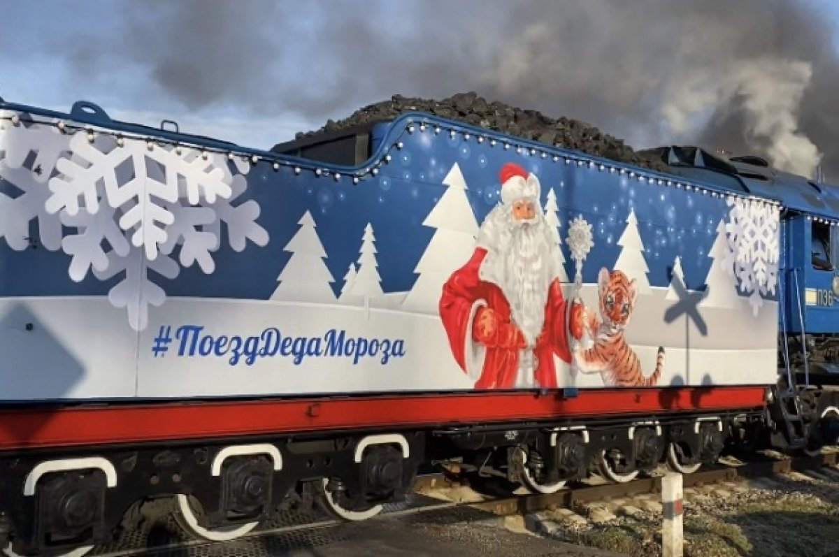 Билет на поезд деда мороза. Поезд Деда Мороза в Ставрополе. Сказочный поезд Деда Мороза. Новогодний поезд. Новогодний поезд Деда Мороза.