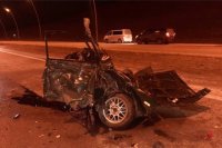 Авария произошла ночью 17 ноября. ВАЗ столкнулся с автомобилем Hyundai.