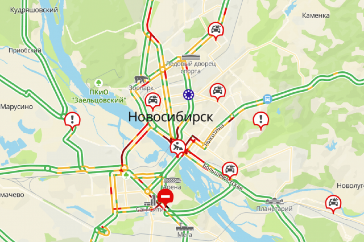 Пробки Новосибирск.