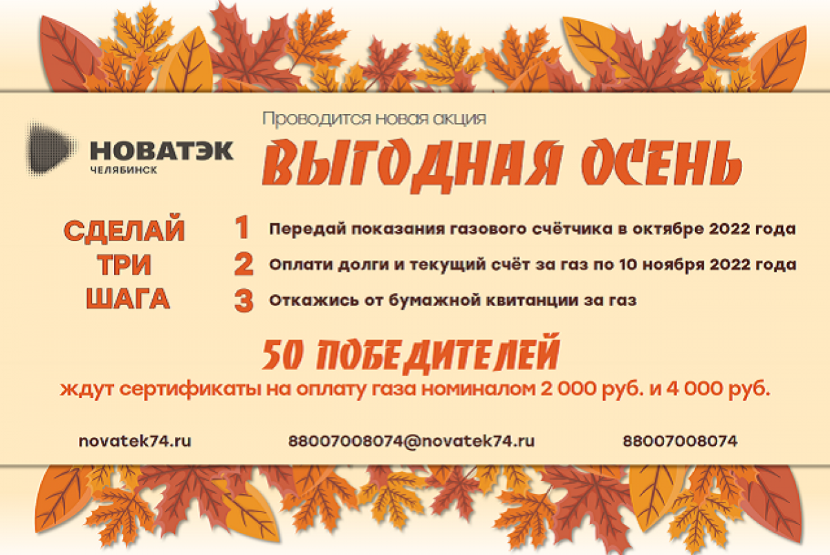 Подведены итоги акции «Выгодная осень» от «НОВАТЭК-Челябинск» | АиФ  Челябинск