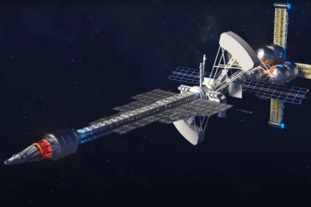 Роскосмос представил макет модуля с ядерным двигателем для дальнего космоса