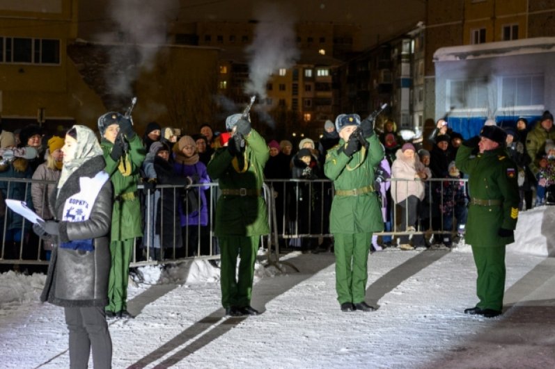 Открытие памятной стелы «Город трудовой доблести» в Воркуте.