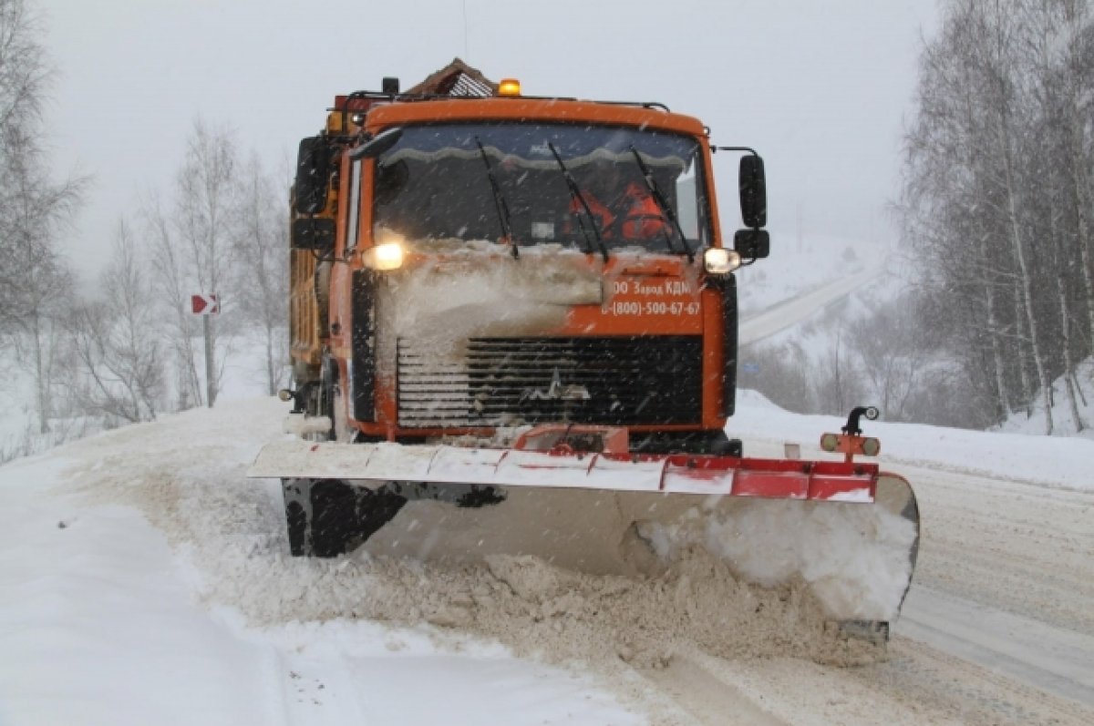В Брянской области за сутки очистили от снега 6348 км дорог