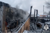 В селе Федоровка под Уфой сгорел трехквартирный дом. Пострадала одна женщина.
