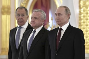Сергей Лавров, Джон Салливан, Владимир Путин.