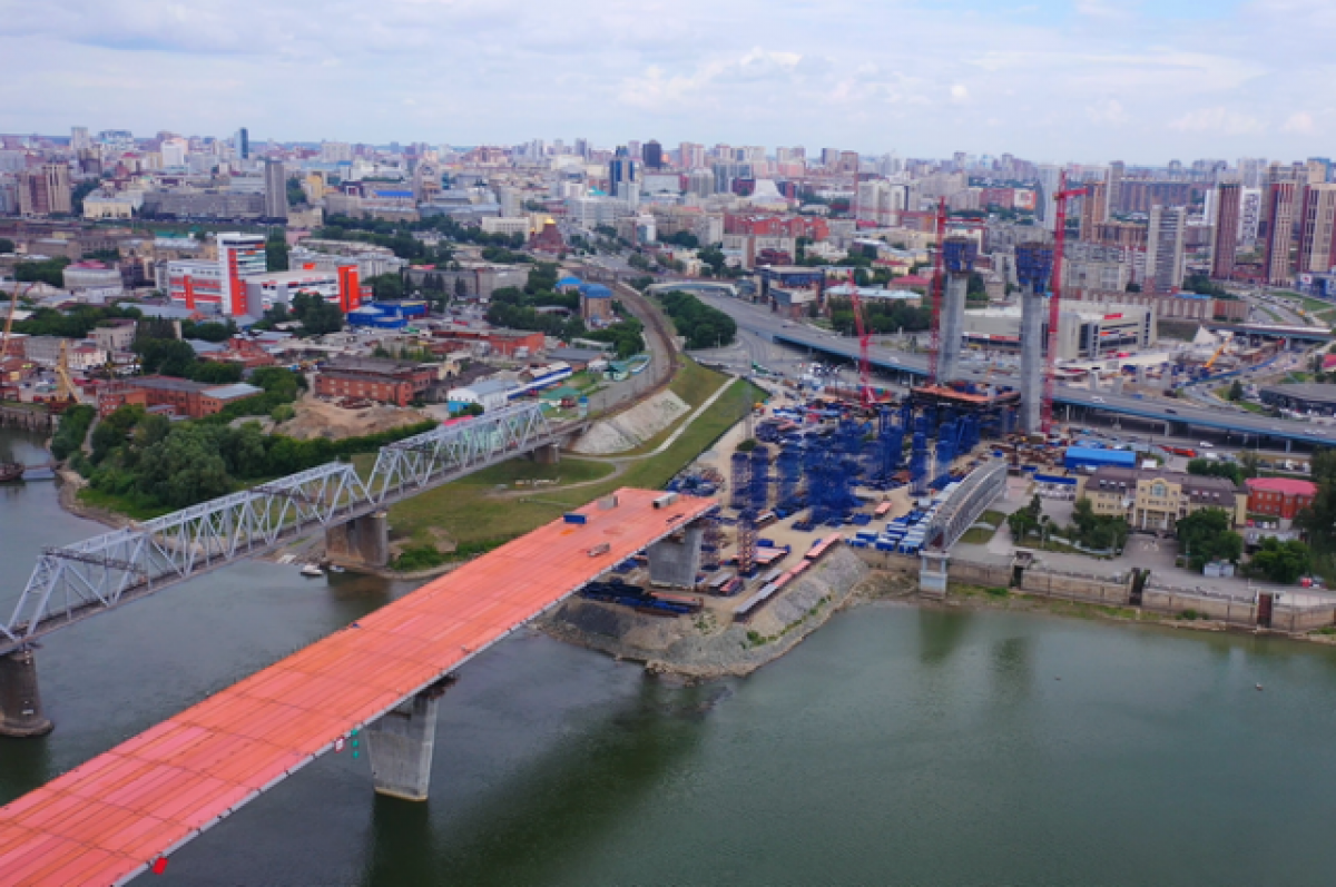 В Новосибирске готовность четвёртого моста через Обь достигла 65%