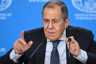 Министр иностранных дел РФ Сергей Лавров проводит пресс-конференцию по итогам 2022 года.