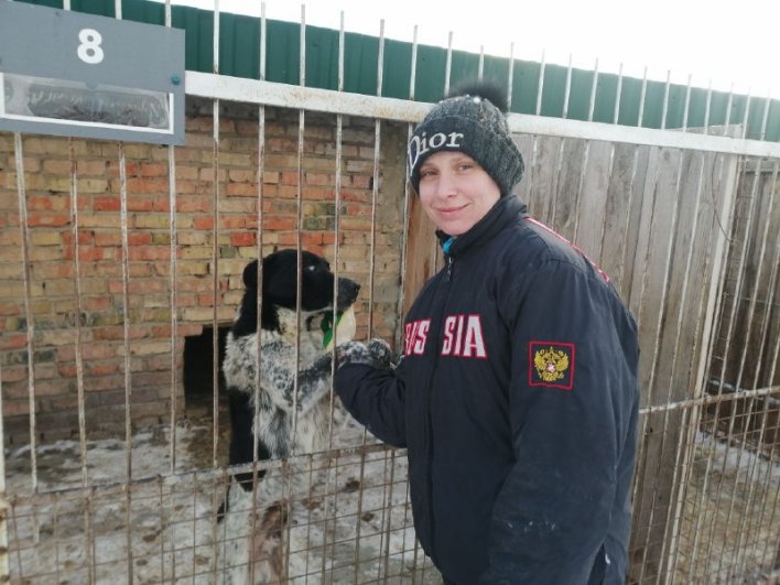И. о заведующей приюта для бездомных собак Татьяна Поповнина отлично ладит со своими подопечными.