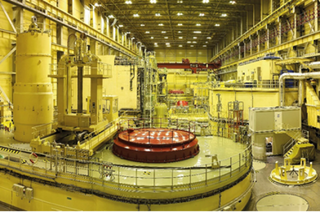 Реакторный зал одного из энергоблоков АЭС «Пакш» (Венгрия).