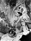 Коронация Королевы Елизаветы II, корона и скипетр с самыми большими осколками алмаза «Куллинан».