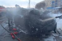 В Бузулуке Land Cruiser загорелся после столкновения с «Газелью».