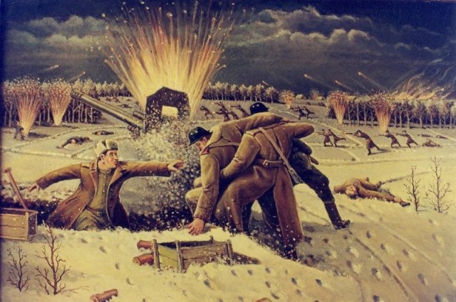 Сюжеты картин художнику подсказала война.