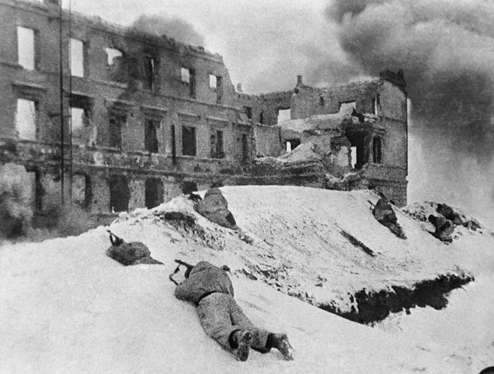 Городские бои в Сталинграде.