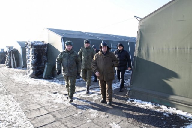 Василий Голубев в полевом лагере