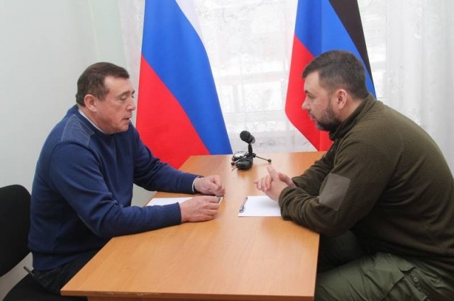 Губернатор Сахалинской области Валерий Лимаренко встретился с врио главы ДНР Денисом Пушилиным.