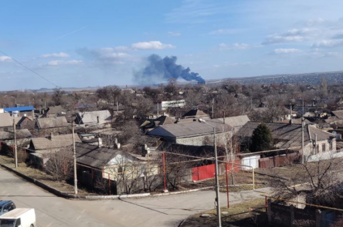 Самолёт сбили над Енакиево в ДНР