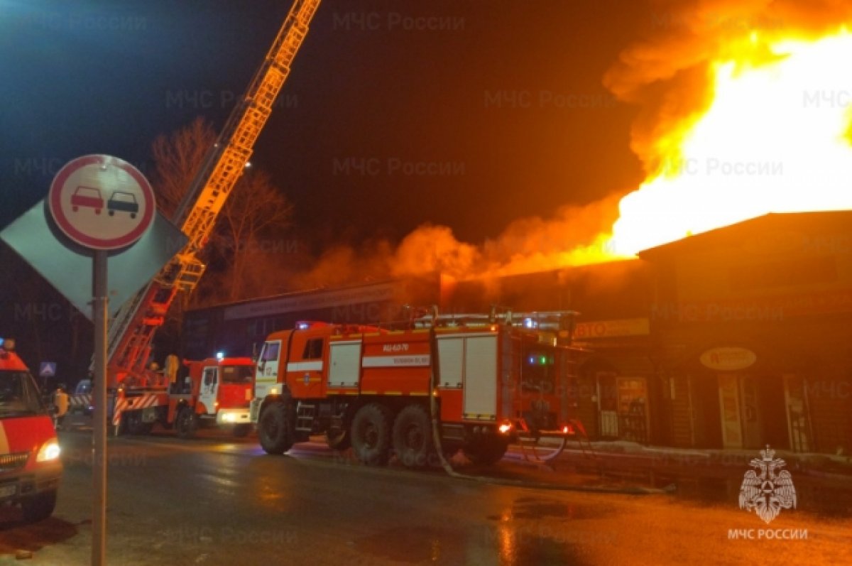 Площадь пожара в поселке под Брянском достигла 1600 квадратных метров