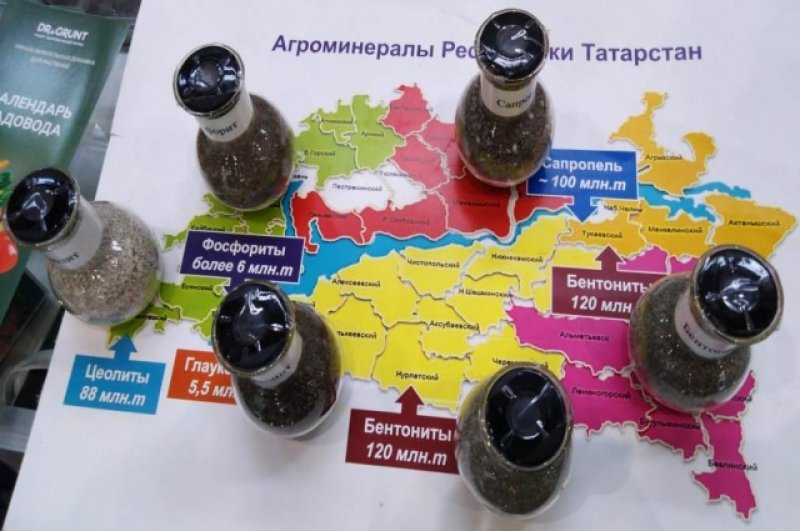Где в Татарстане есть большие запасы питательных веществ для растений, показано на карте. 